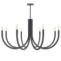 Dainolite Wand 8 Light Chandelier Matte Black Lamp