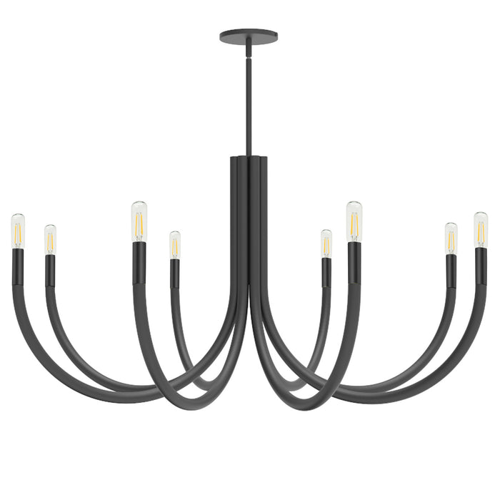 Dainolite Wand 8 Light Chandelier Matte Black Lamp