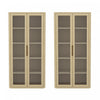 Rivington Modern 38\" Bookcase Cabinet in Natural Oak - Set of 2