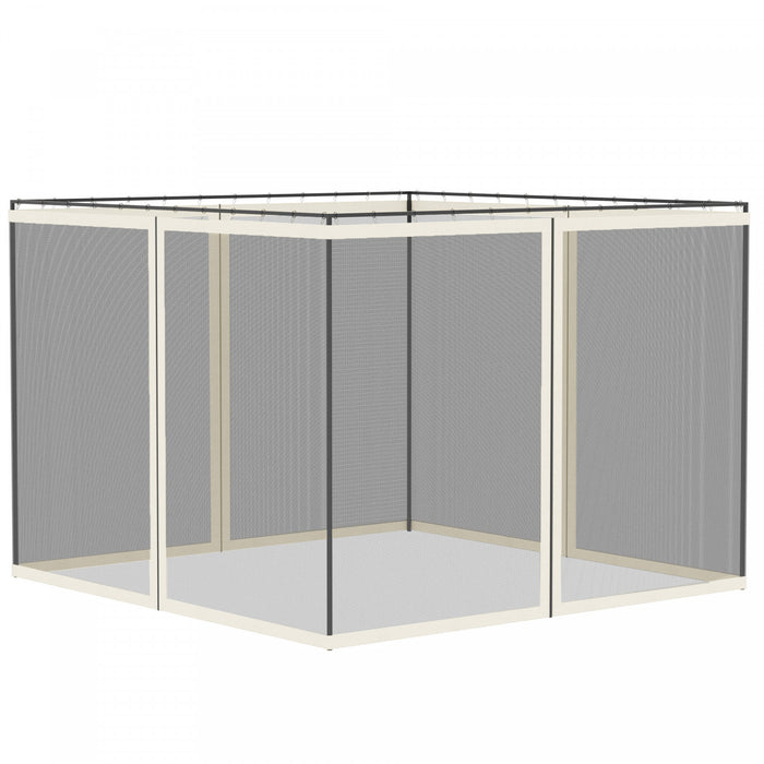 Outsunny 10' X 10' Gazebo Replacement Mosquito Netting, White