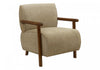 Monarch Specialties - Accent Chair, 31"H, Upholstered, Living Room, Bedroom, Brown Fabric, Brown Walnut Wood | Monarch Specialties - Chaise D'Appoint, 31"H, Rembourre, Salon, Chambre A Coucher, Marron, Bois Noyer Brun