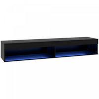 HOMCOM Floating TV Stand with Storage and Lights for TVs up to 75