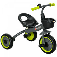 Qaba Tricycle For Toddler 2-5 Year Old Girls And Boys, Toddler Bike With Adjustable Seat, Basket, Be