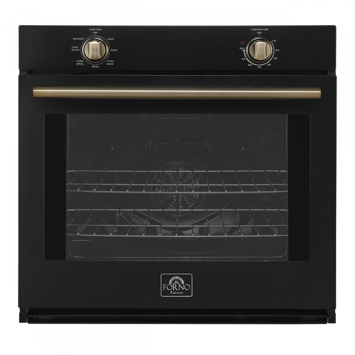 Forno Vomero 30\" Single Wall Oven in Black, 5 cu.ft. Convection Oven - FBOEL1370-30BLK