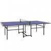 Soozier Full Size Ping Pong Table, Folding Table Tennis Table Set, Blue