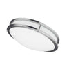 Dainolite Cfled Ceiling Flush Mount 16\" Dia Satin Chrome Finish White Shade Lamp