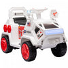 Qaba Electric Car For Kids, 6v Battery Powered Ride-On Mars Rover Ride On Car With Sci-fi Sounds, Music, Lights, Mp3, Toddler Car For Ages 3-5, White