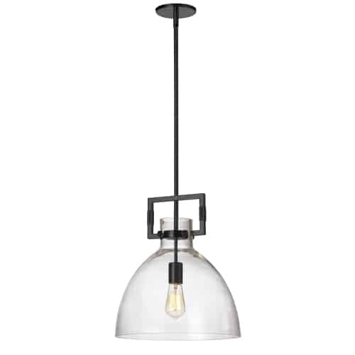 Dainolite Liberty 1 Light Pendant Matte Black Finish Lamp