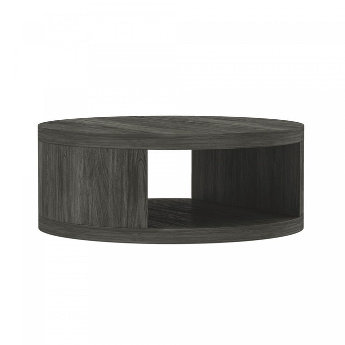 Alure Contemporary 36\" Round Coffee Table in Charcoal