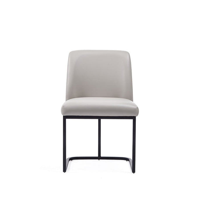 Manhattan Comfort Serena Faux Leather Dining Chair - Light Grey