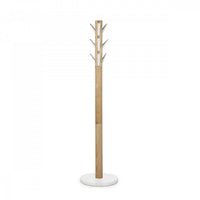 Umbra Modern Wood Flapper Coat Rack - White and Natural