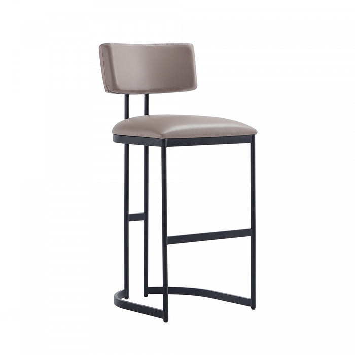 Juno Contemporary Modern Metal Barstool in Taupe