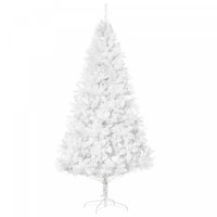 Homcom 7' Artificial Christmas Tree With 1230 Branch Tips Metal Stand White