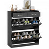 HOMCOM Entryway Shoe Cabinet with 2 Flip Drawers for 12 Pairs of Shoes