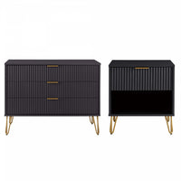 Dumbo Modern 2-Piece Dresser Set in Black 