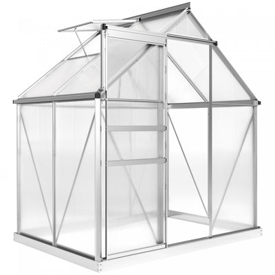 Outsunny 6' x 4' x 6.6' Polycarbonate Greenhouse Walk-in Green House Clear