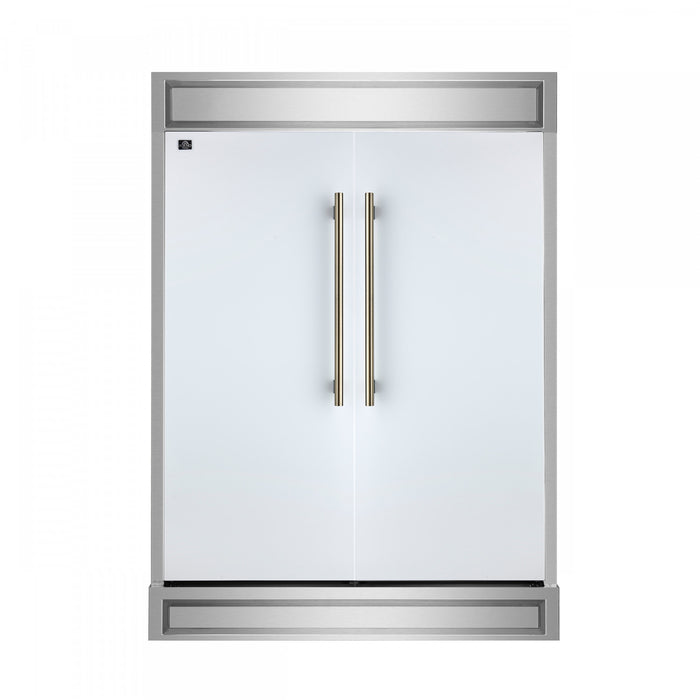 Forno Maderno 60 Inch Convertible Refrigerator in White, 27.2 cu.ft. - FFFFD1722-60MG-WHT