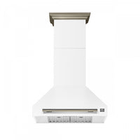 Forno Aria 30 Inch Wall-Mounted Range Hood, White- FRHWM5095-30WHT 