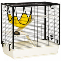 Pawhut Small Animal Cage Habitat Indoor Pet Play House For Guinea Pigs Ferrets Chinchillas, With Acc