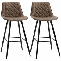 HOMCOM Bar Stools Set of 2, Counter Height, 27.25