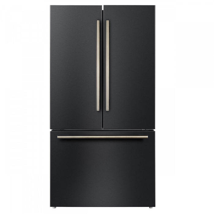 Forno Rivello 36 Inch Black French Door Refrigerator, Energy Star Certified - FFFFD1783-36BLK