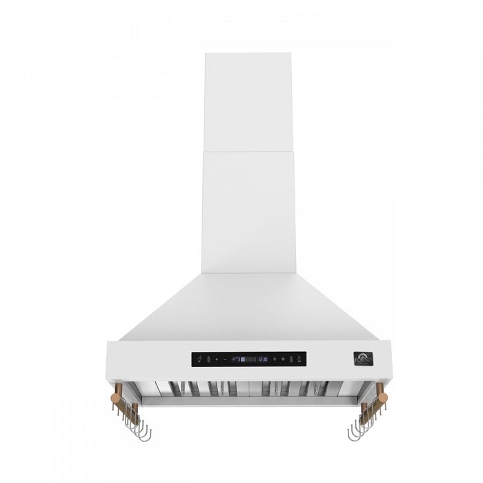 Forno Venezia 30 Inch Wall-Mounted Range Hood, White-FRHWM5503-30WHT