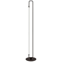Dainolite Freya 1 Light LED Floor Lamp Matte Black White Acrylic