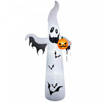 Homcom 12ft Inflatable Halloween Ghost With Pumpkin, LED Yard Display