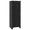 HOMCOM 48\" Kitchen Pantry, Storage Cabinet with Barn Door, Black