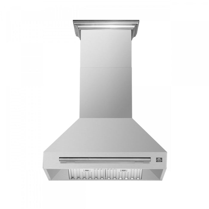 Forno Aria 30 Inch Wall-Mounted Range Hood, Stainless steel -FRHWM5095-30