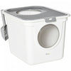 Pawhut Cat Litter Box, Enclosed Kitty Litter Box With Front Entrance, Top Exit, Scoop, Easy Cleaning Pet Toilet For Cats, White