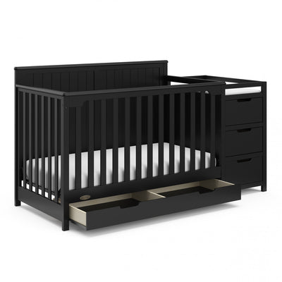 Graco Hadley 5-in-1 Convertible Crib and Changer with Drawer - Black