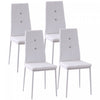 HOMCOM Dining Chairs Set of 4, Faux Leather Side Chairs with High Back