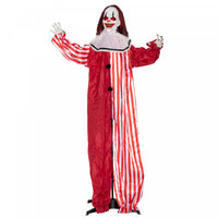 Outsunny Life Size Halloween Animated Clown, Scary Halloween Decorations