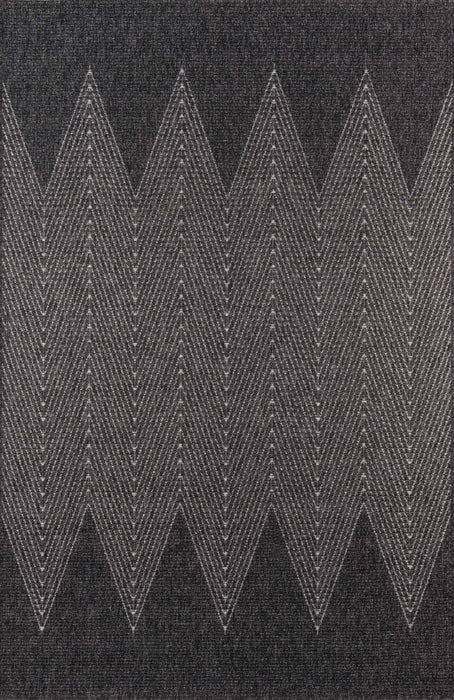 Raven Contemporary 7'10\" x 10'10\" Area Rug in Grey Indoor Area Rug