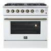 Forno Marco 36-inch Gas Range White 4.32 cu.ft - FFSGS6277-36WHT