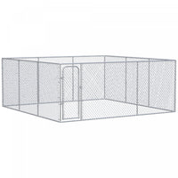Pawhut 228 Sq. Ft. Dog Playpen Outdoor, Walk-in Dog Run Kennel Puppy Exercise Pen With Galvanized St