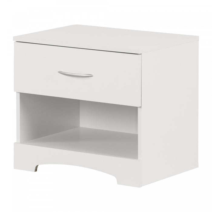 Step One 1-drawer Nightstand - End Table With Storage - Pure White 
