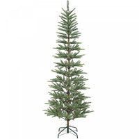 HOMCOM 7ft Fir Pencil Christmas Tree, Hinged Xmas Tree with 646 Branch Tips