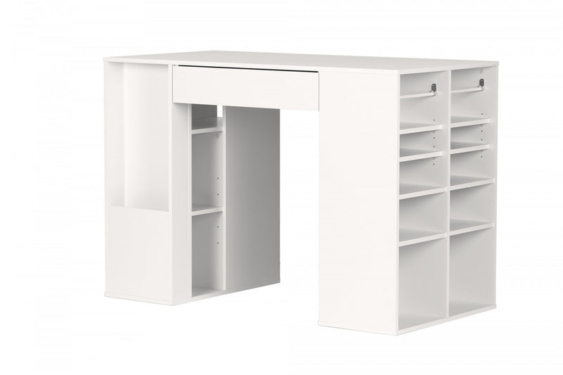 Crea Counter-height Craft Table - Pure White 