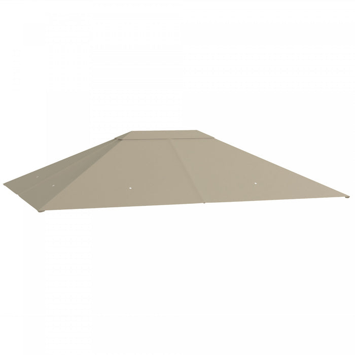 Outsunny 10' X 13' Gazebo Canopy Replacement, Outdoor Gazebo Cover Top Roof Replacement With Vents And Drain Holes, (top Cover Only), Khaki