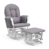 Storkcraft Hoop Glider and Ottoman - White/Gray Swirl