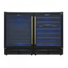 Forno Gemello 48\" Side-by-Side Wine and Beverage Cooler in Black , French Door, 9.6 cu. ft. -FWCDR6699-48BLK