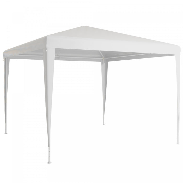 Outsunny 10x10ft Party Tent Portable Gazebo, Folding Garden Canopy Event Shelter Outdoor Sunshade White