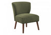 Monarch Specialties - Accent Chair, 33\" H, Upholstered, Living Room, Bedroom, Green Fabric, Walnut Wood Legs