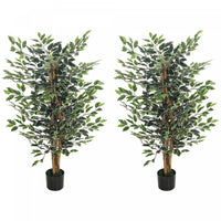 HOMCOM 4.3FT Artificial Ficus Tree for Indoor Decoration