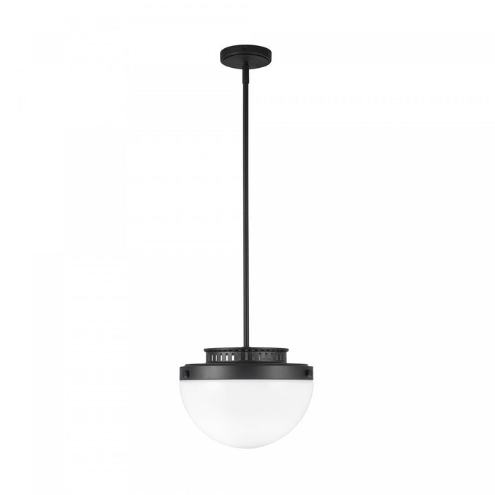 Dahlia 1 Light Pendant 12\", Black