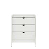 Coney Mid-Century Modern 28\" Nightstand in White (3-Drawer)