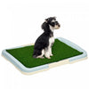 PawHut Dog Grass Pad with Tray 21\" × 15\", Dog Litter Box with Artificial Grass, Grid, Panel, Pee Pads for Pets, Potty Training for Indoor Outdoor