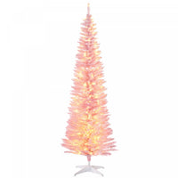 Homcom 6' Prelit Artificial Christmas Tree With Warm White Led Lights